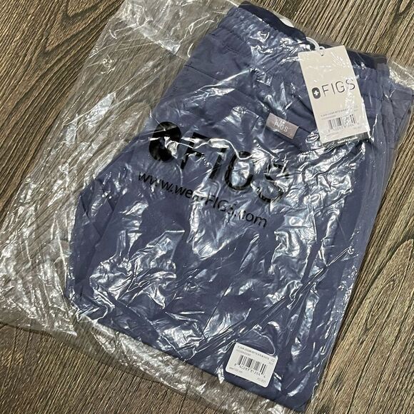 NWT Figs Mari Skinny Jogger Scrub Pants Drawstring Elastic Waistband Blue XS - Picture 3 of 11